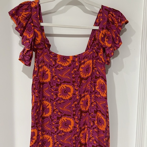 House of Harlow 1960 Maxi Dress. PARTY SUMMER FUN purple & orange, worn once. SM - Picture 2 of 8